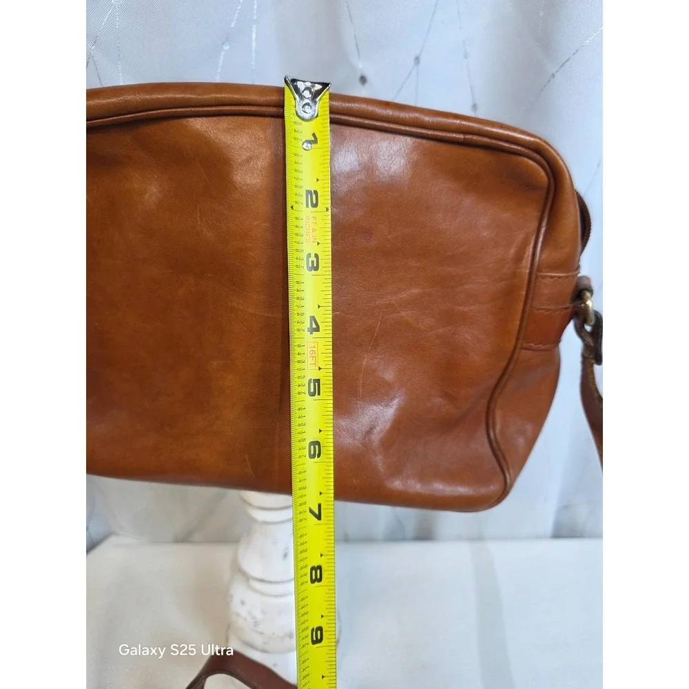 Italian‎ Made Vintage Jacobson's Leather Crossbody Brown Minimalist Luxury